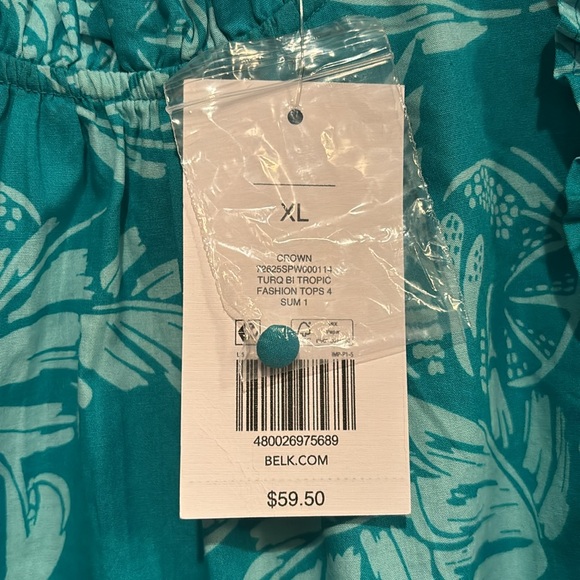 NWT Crown & Ivy peplum top. Size XL. - Picture 3 of 6